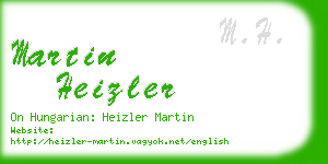 martin heizler business card